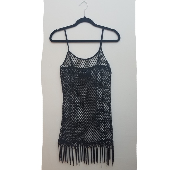 Nasty Gal Dresses & Skirts - Nasty Gal LBD Fishnet Crochet Mini Dress